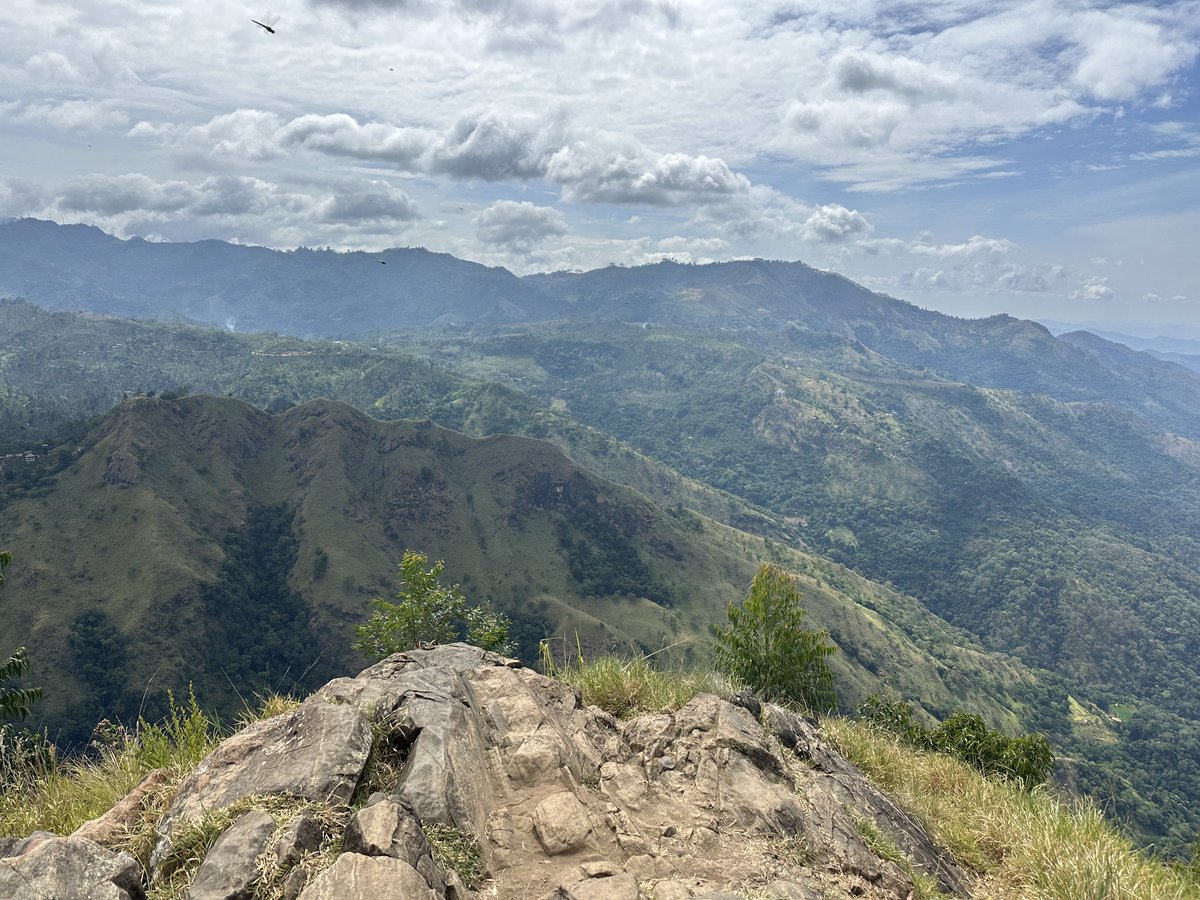 The view over the ridges and valley from the Ella Rock viewpoint