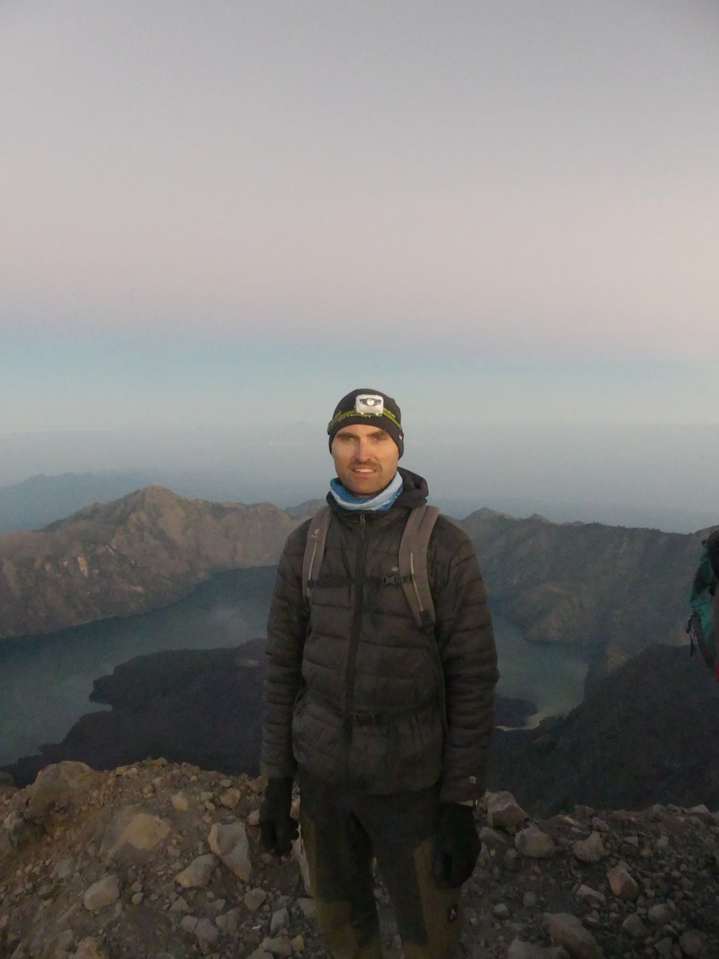 The green crater lake of Rinjani