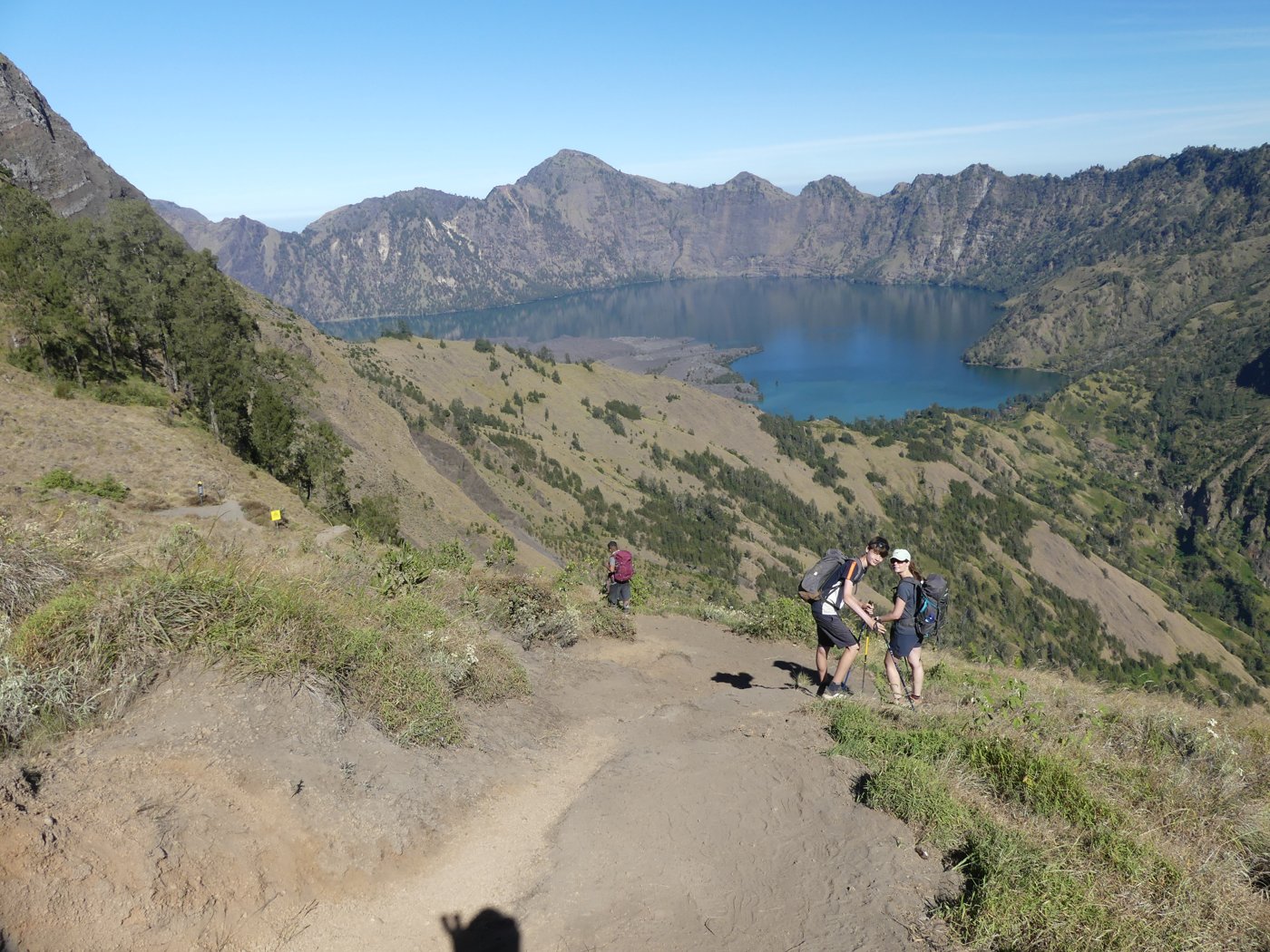 The hot spring near the crater lake