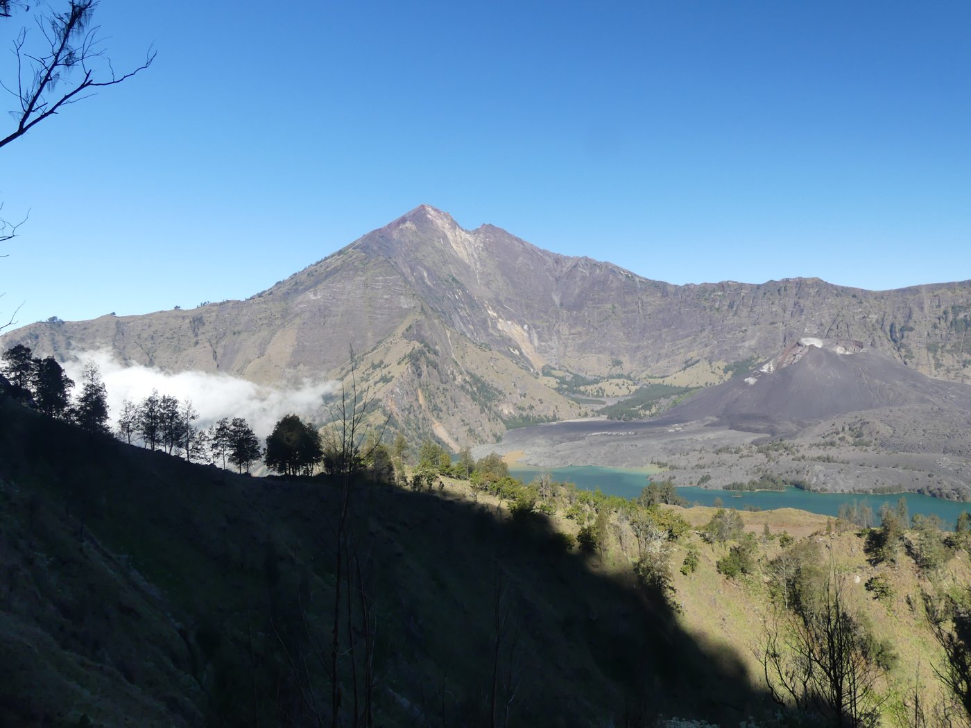 The summit peak from the crater rim path