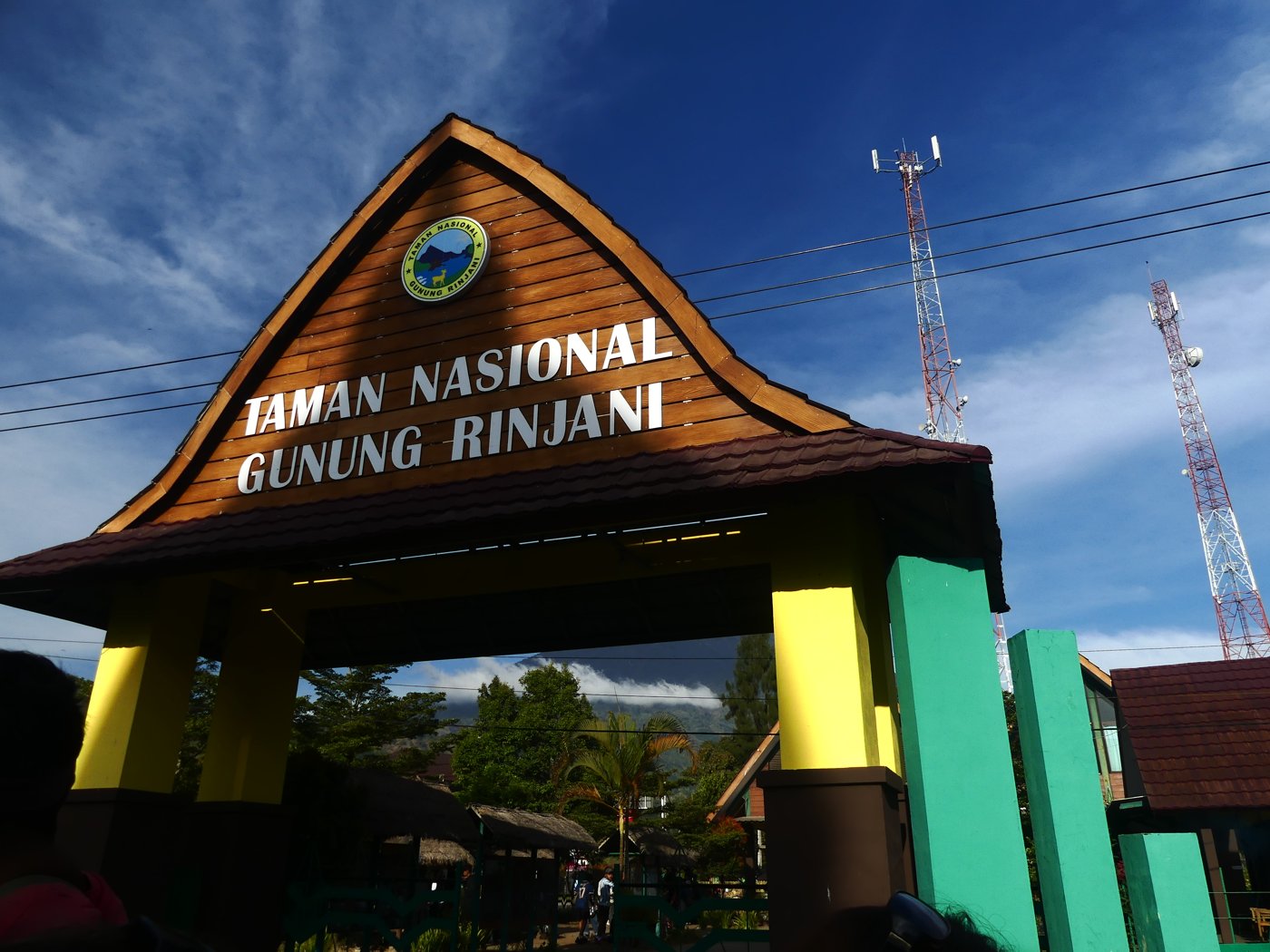 The Gunung Rinjani National Park sign
